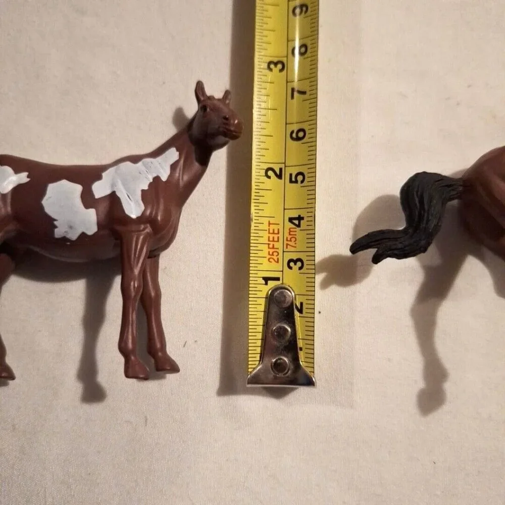 Popak New Ray Horse 3" Brown White Paint Pinto & Bay Vintage Lot - Picture 8 of 9